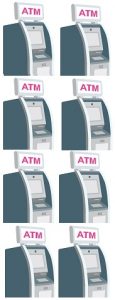 いくつものATM