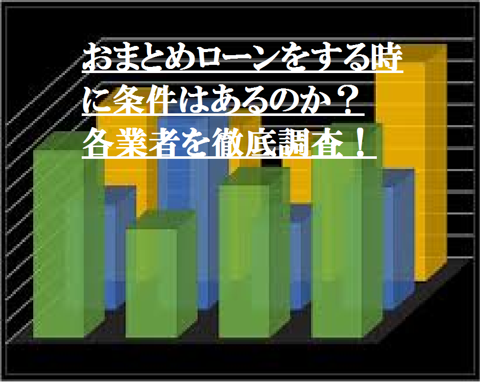 おまとめローンをするときに条件はあるのか？各業者を徹底調査！