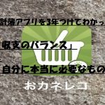 家計簿アプリを3年つけてわかった「収支のバランス」と「自分に本当に必要なもの」